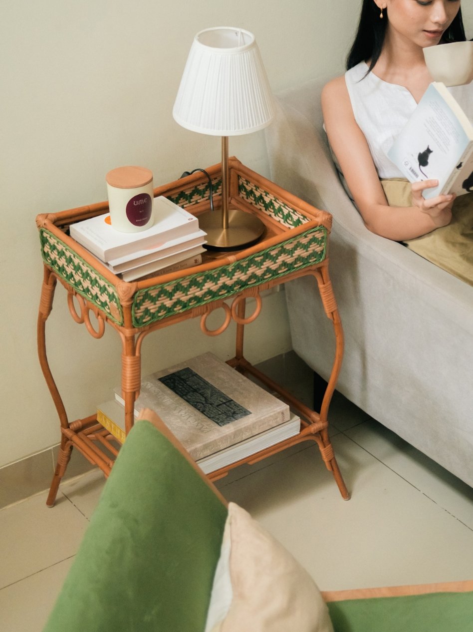 JADE CHEVRON END TABLE